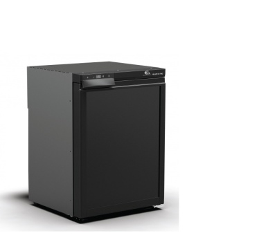 Frigorífico compacto preto com painel digital topo