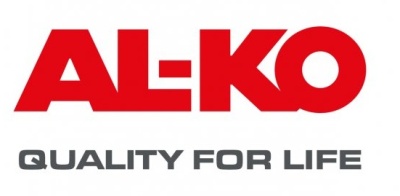 Logótipo AL-KO em vermelho com texto QUALITY FOR LIFE em cinza