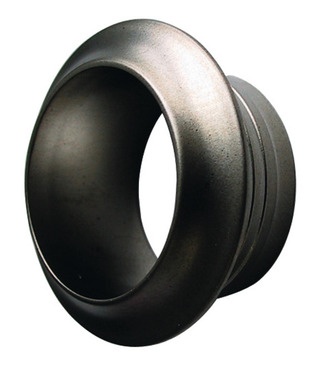 Anel metálico preto fosco com textura lisa