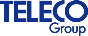 Logotipo da TELECO Group em azul