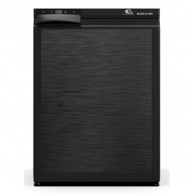 Máquina de lavar louça preta com painel superior preto e porta texturizada.