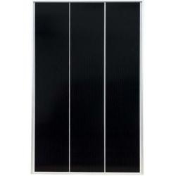 Painel solar retangular preto com moldura prata