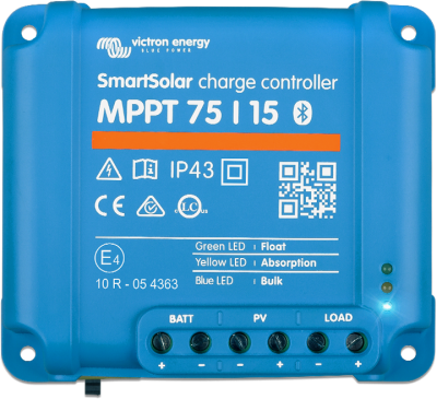 Controlador de carga solar azul SmartSolar MPPT 75 | 15 da Victron Energy