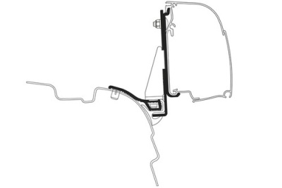 Desenho técnico em corte transversal de peça automóvel