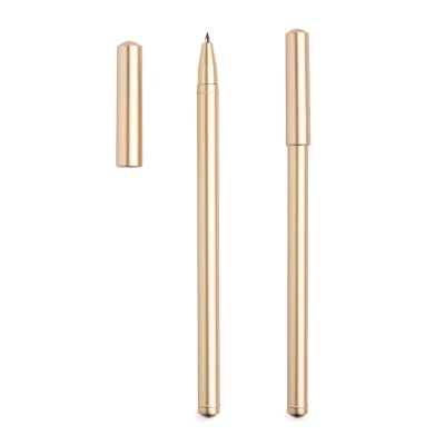 Lápis de olhos líquido dourado com tampa removível