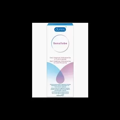 Embalagem do gel vaginal hidratante Sensilube da Durex