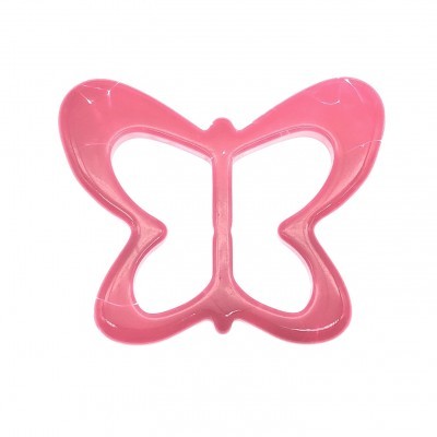 Prato infantil rosa em forma de borboleta