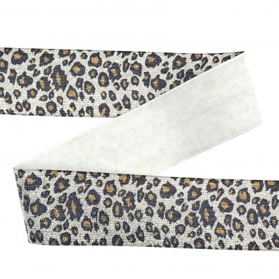 Fita de tecido com padrão de pele de leopardo