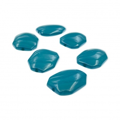 Contas azuis geométricas para bijuteria