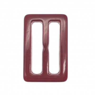 Prendedor de cabelo castanho-averelhado retangular com duas aberturas