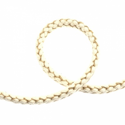 Cordão trançado bege com padrão circular