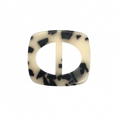 Fivela quadrada marmoreada para cinto em plástico