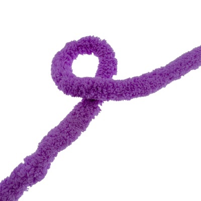 Cordão felpudo roxo em laço