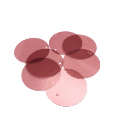 Conjunto de discos redondos translúcidos rosa