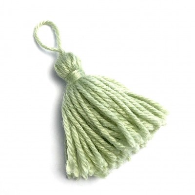 Tassel verde claro de fio torcido com laço para pendurar