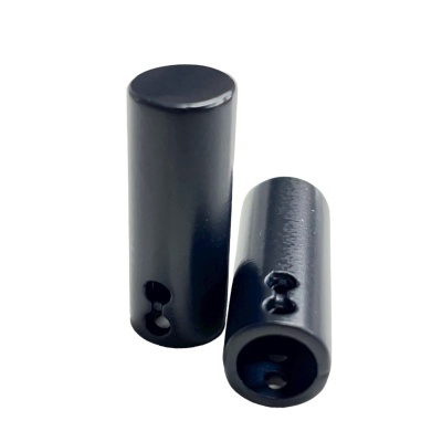 Pegs cilíndricos pretos com botões de aperto