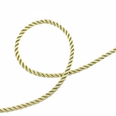 Cordão creme claro retorcido formando uma alça