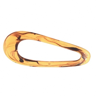 Prendedor de cabelo âmbar translúcido marmoreado