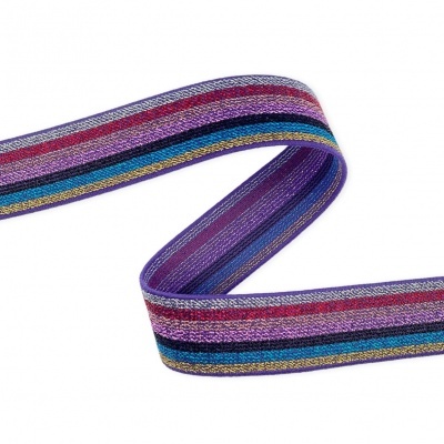 Fita elástica listrada colorida