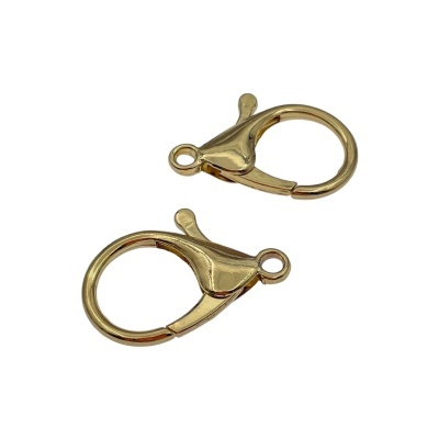 Dois fechos metálicos dourados para correias pequenos