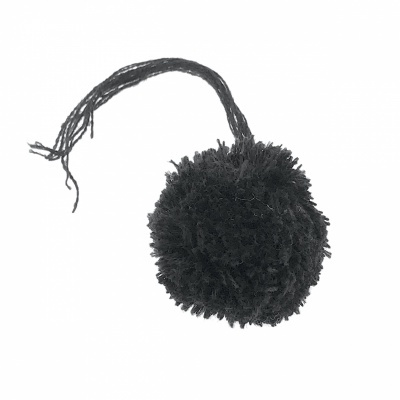 Pom-pom preto com cacho