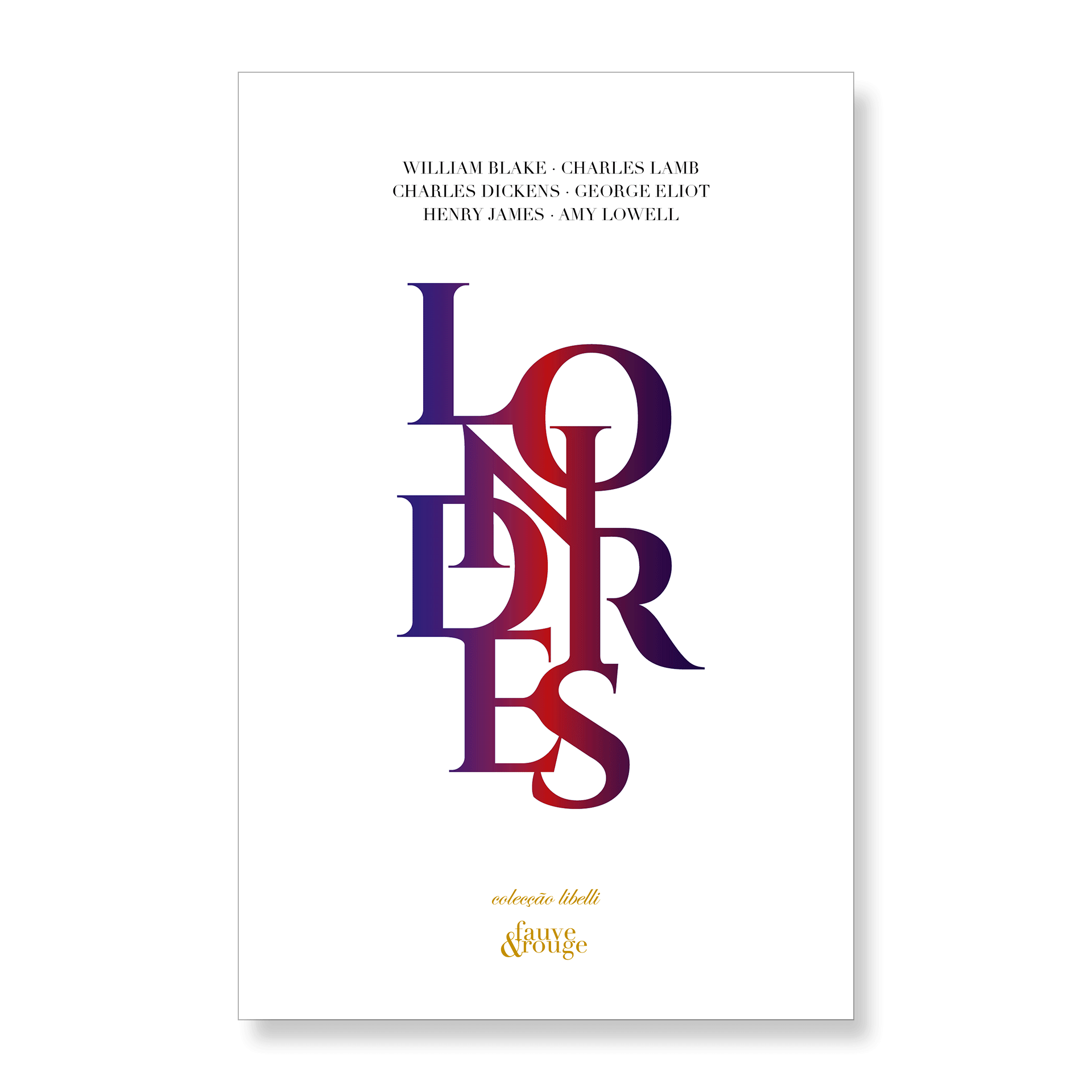 Londres Capa de livro branca com texto a cores e nomes de autores na parte superior