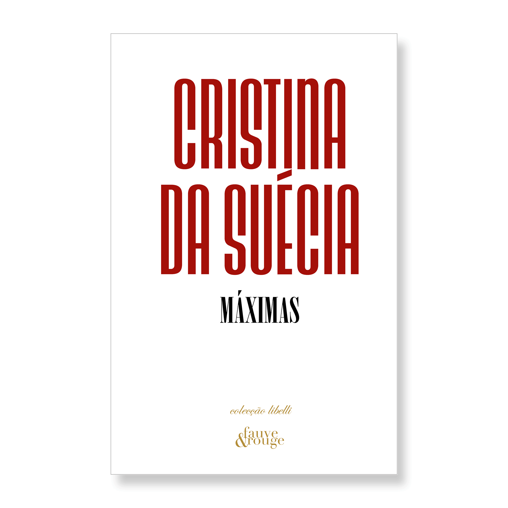 Máximas Capa de livro branca com título em letras vermelhas e pretas