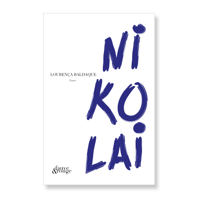 Capa de livro branco com título azul 'NIKOLAI' e texto do autor