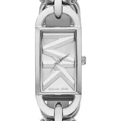 Relógio de pulso Michael Kors prateado com bracelete e mostrador geométrico