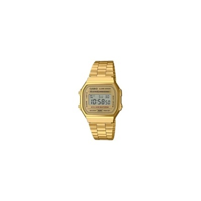 Relógio digital dourado Casio com bracelete metálica