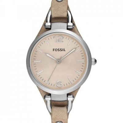 Relógio de pulso FOSSIL feminino beige com correia de couro