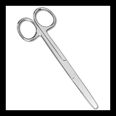 Tesoura pequena de aço inoxidável com pontas arredondadas