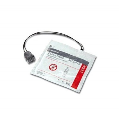 Bolsa estéril branca QLIK-COMBO REDI-PAK para adulto com cabo preto e conector