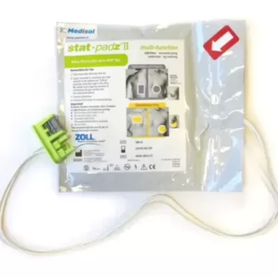 Pacote de pads de desfibrilhador ZOLL medisol stat-padz II com conector verde