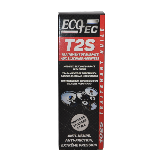 1025 - T2S TRATAMENTO DE SUPERFÍCIES COM SILICONE MODIFICADO 100ml Embalagem preta e vermelha do produto ECO TEC T2S para tratamento de superfície com silicone modificado