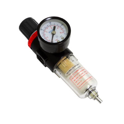 Regulador de pressão com manómetro e filtro transparente