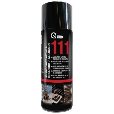 Spray de limpeza automóvel MVD 111 em lata preta e vermelha