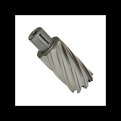 Broca cilíndrica metálica com filetes helicoidais e texto BRUNSWICK