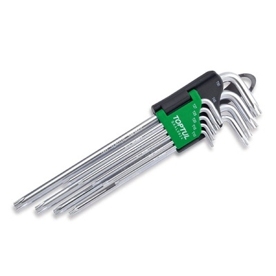 Conjunto de chaves hexagonais em aço com bolsa plástica preta e verde