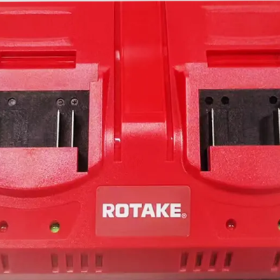 Carregador duplo vermelho para baterias marca ROTAKE