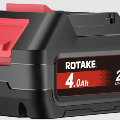 Bateria ROTAKE 4.0Ah 20V Lithium-Ion preta e vermelha