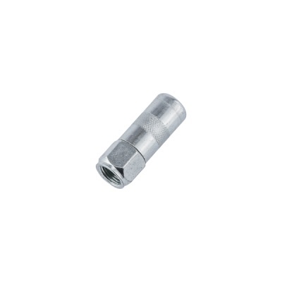 Conector metálico prateado para cabo coaxial com textura