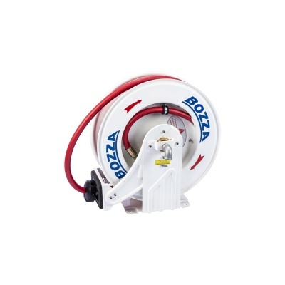 Retráctil de mangueira de água BOZZA branco com mangueira vermelha