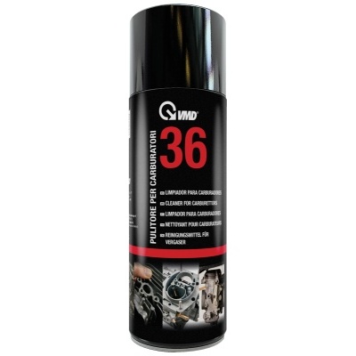 Spray limpador para carburadores em embalagem preta, vermelha e branca