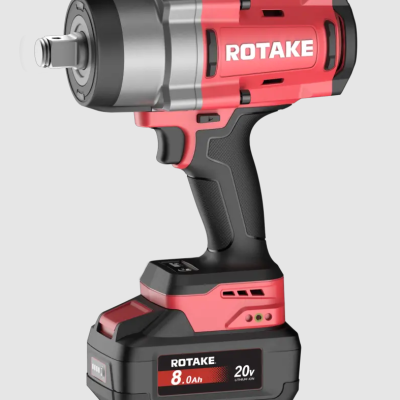 Aparafusadora ou chave de impacto vermelha e preta ROTAKE
