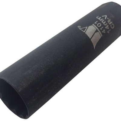 Soquete de ferramenta preto com texto branco e logótipo