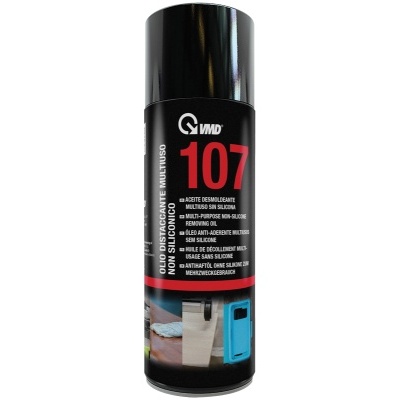 Lata preta de spray multiusos WMD 107 com tampa preta