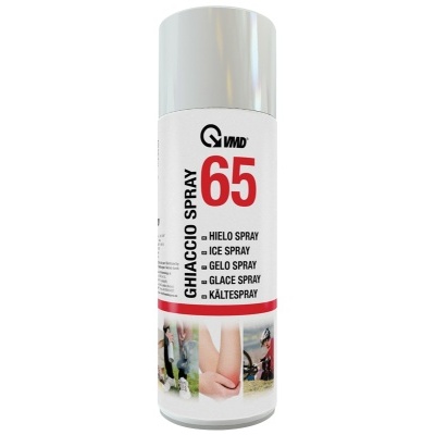 Frasco branco com tampa cinza claro de spray de gelo GHICACCIO SPRAY 65