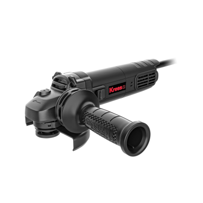 Esmeril angular elétrico preto com pega lateral e cabo