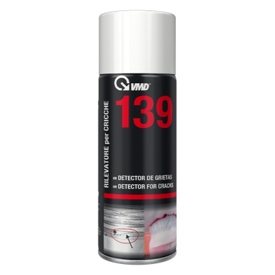 Spray preto com tampa branca modelo 139 detector de fissuras